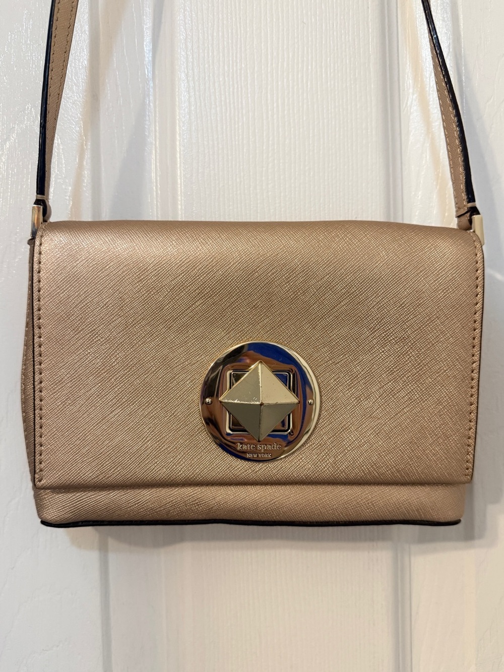 kate spade New York Metallic Rose Gold Crossbody Bag